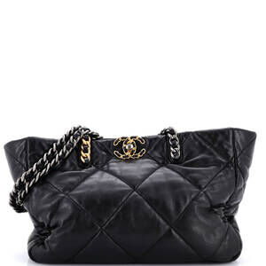 Chanel East West 19 Shopping Bag Quilted Leather